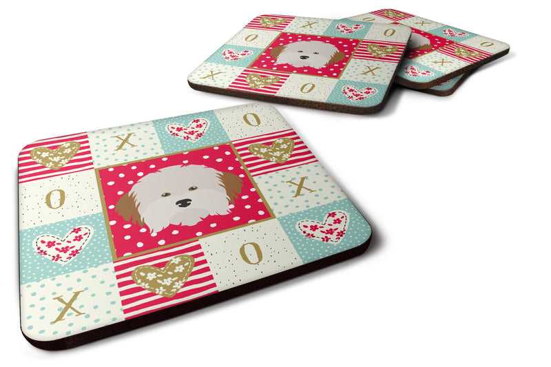 Havanese Dog Love Coasters - Set of 4 Lightweight Foam, Absorbent Drink Coasters  CK5205FC