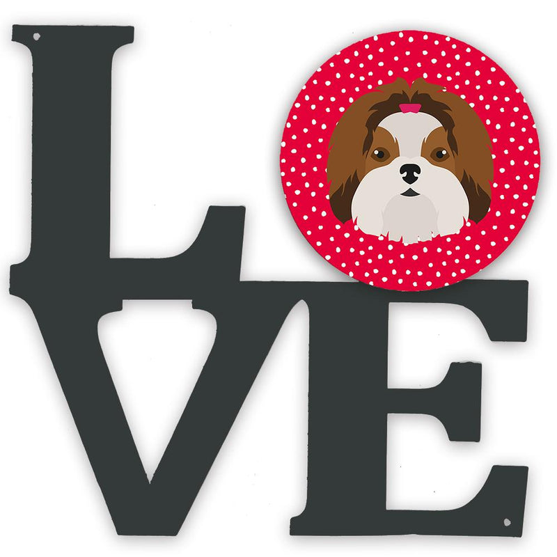 Imperial Shih Tzu Love Metal Wall Artwork LOVE CK5206WALV