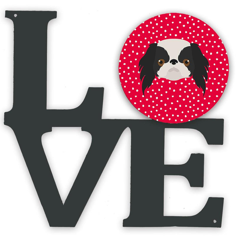 Japanese Chin Love Metal Wall Artwork LOVE CK5209WALV