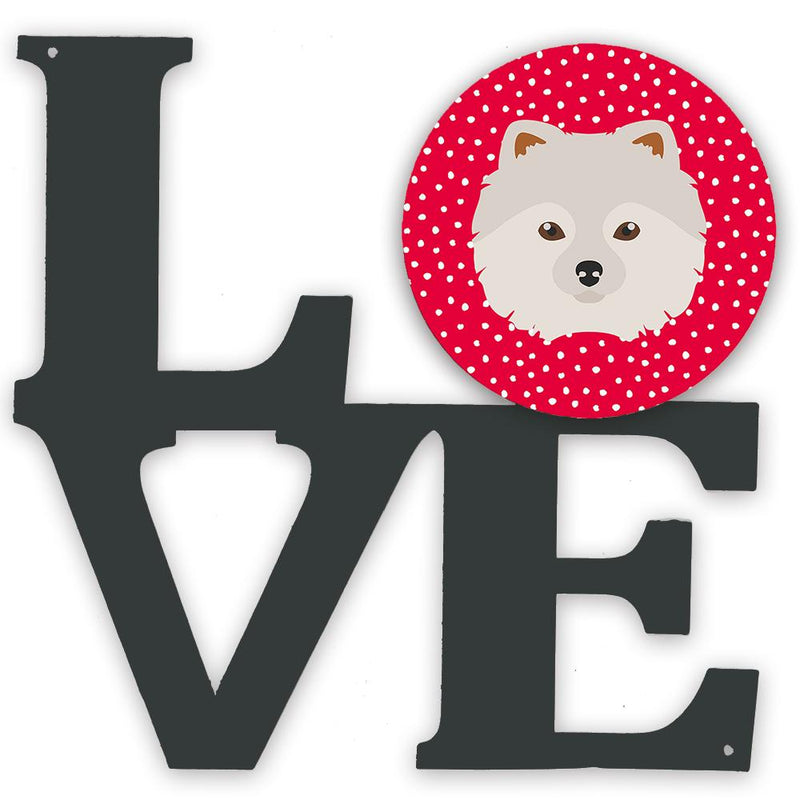 Japanese Spitz Love Metal Wall Artwork LOVE CK5210WALV