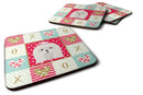 Maltese Love Coasters - Set of 4 Lightweight Foam, Absorbent Drink Coasters  CK5217FC