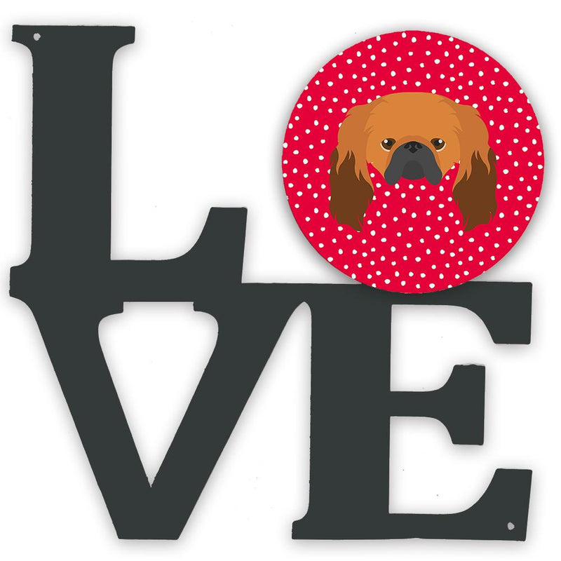 Pekingese Love Metal Wall Artwork LOVE CK5225WALV