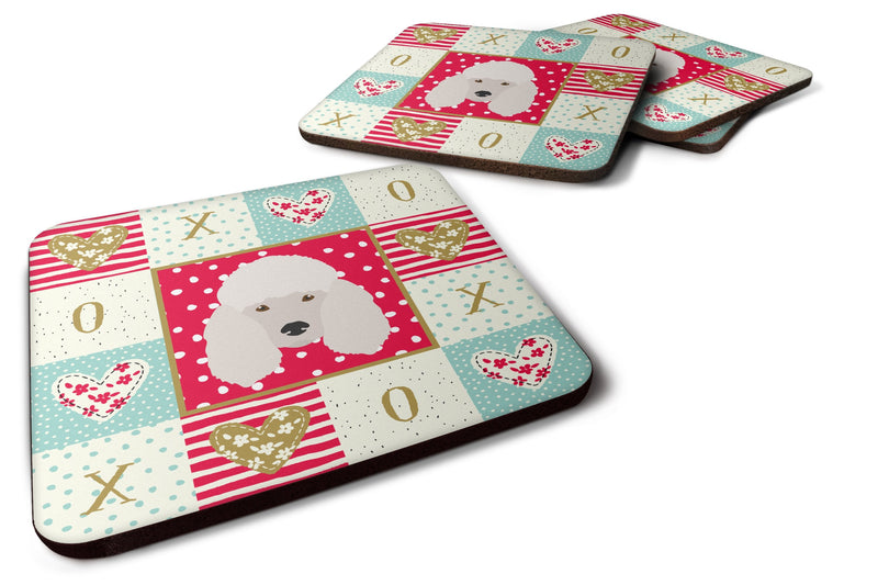 Poodle Love Coasters - Set of 4 Lightweight Foam, Absorbent Drink Coasters  CK5229FC
