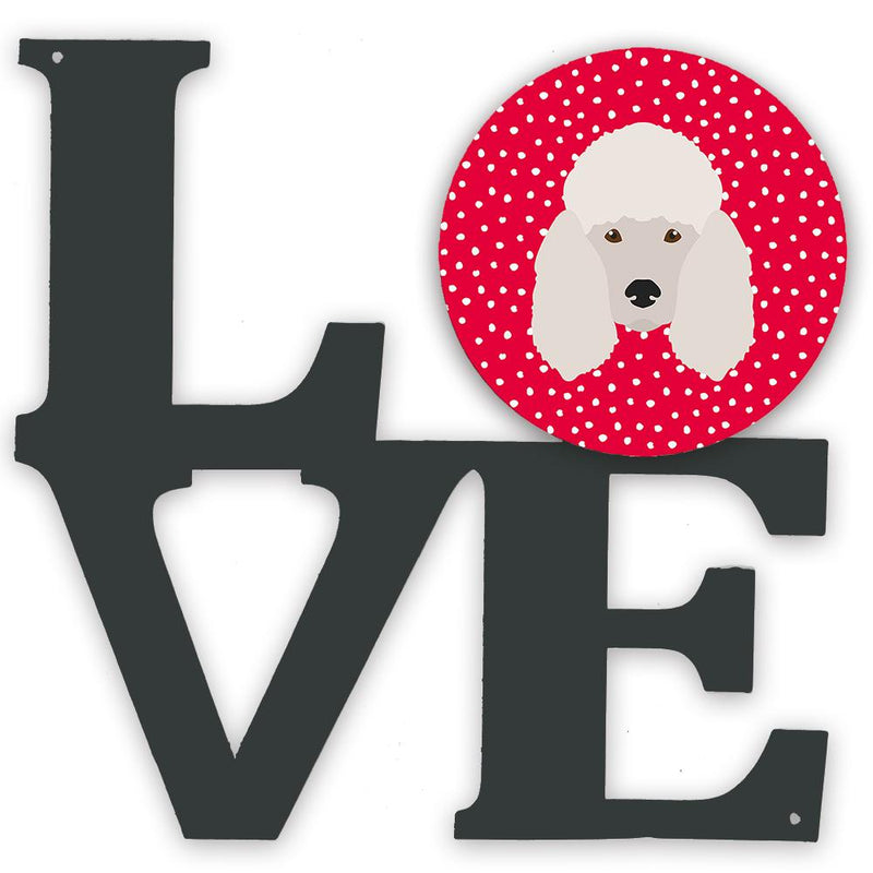 Poodle Love Metal Wall Artwork LOVE CK5229WALV