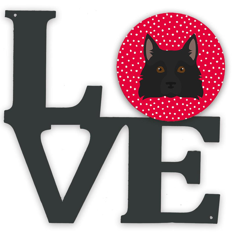 Schipperke Love Metal Wall Artwork LOVE CK5236WALV