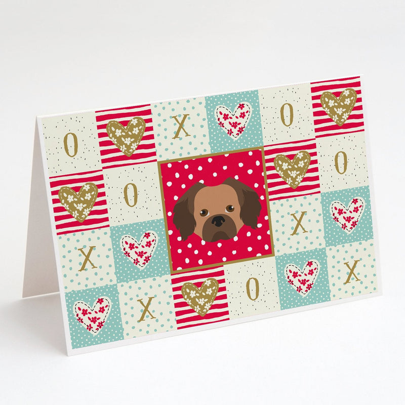 Tibetan Spaniel Love Greeting Cards and Envelopes Pack of 8