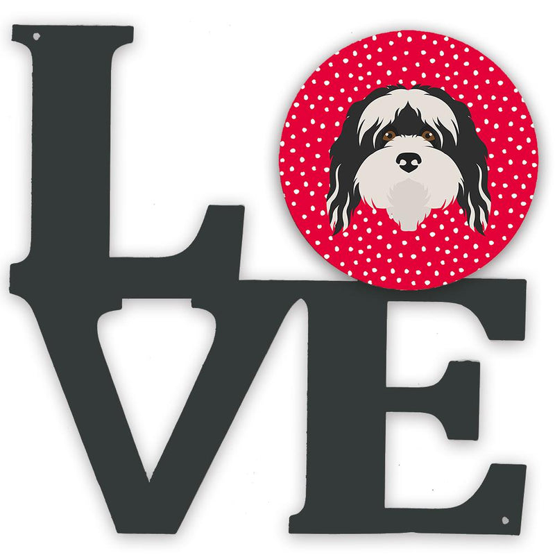 Tibetan Terrier Love Metal Wall Artwork LOVE CK5241WALV