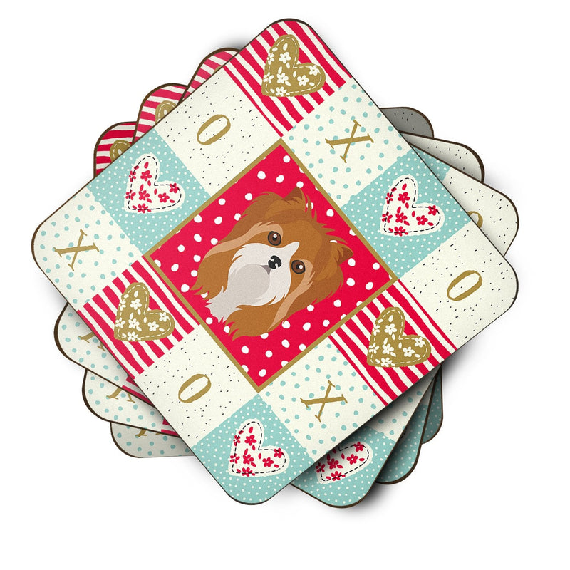 Yorkshire Terrier Love Coasters - Set of 4 Lightweight Foam, Absorbent Drink Coasters  CK5243FC