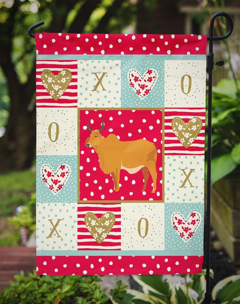 Zebu Indicine Cow Love Flag Garden Size CK5252GF