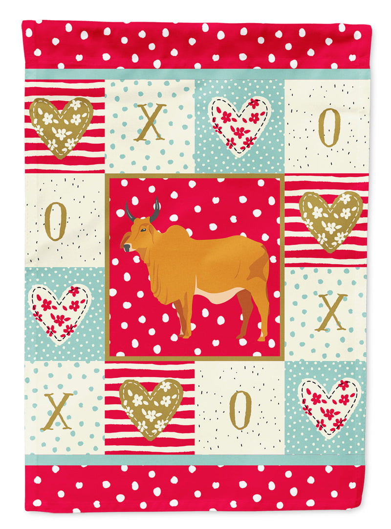 Zebu Indicine Cow Love Flag Garden Size CK5252GF