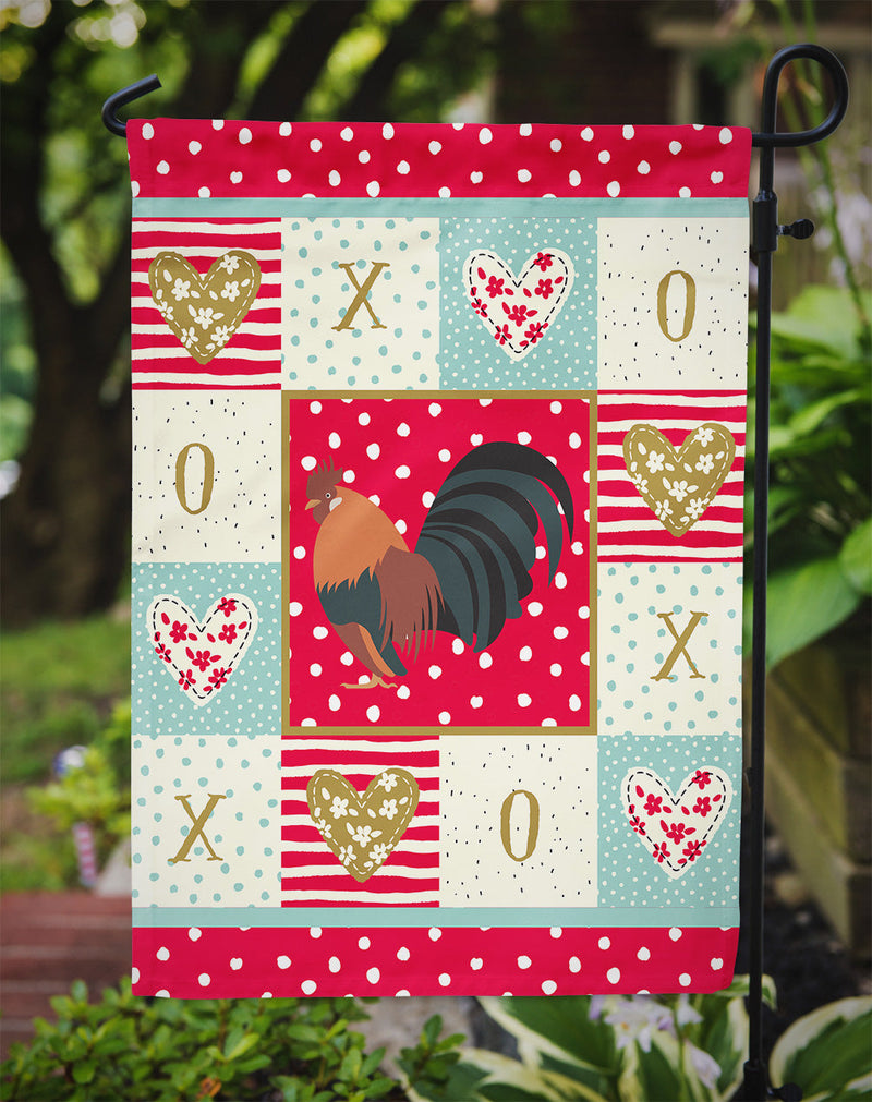 Dutch Bantam Chicken Love Garden Flag – Decorative Outdoor Yard Flag CK5263GF