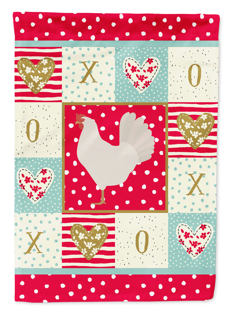 Leghorn Chicken Love Flag Canvas House Size CK5267CHF
