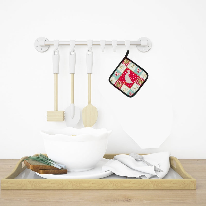 American Pekin Duck Love Pot Holders - Set of 2 - Heat-Resistant Kitchen Essentials CK5287PTHD