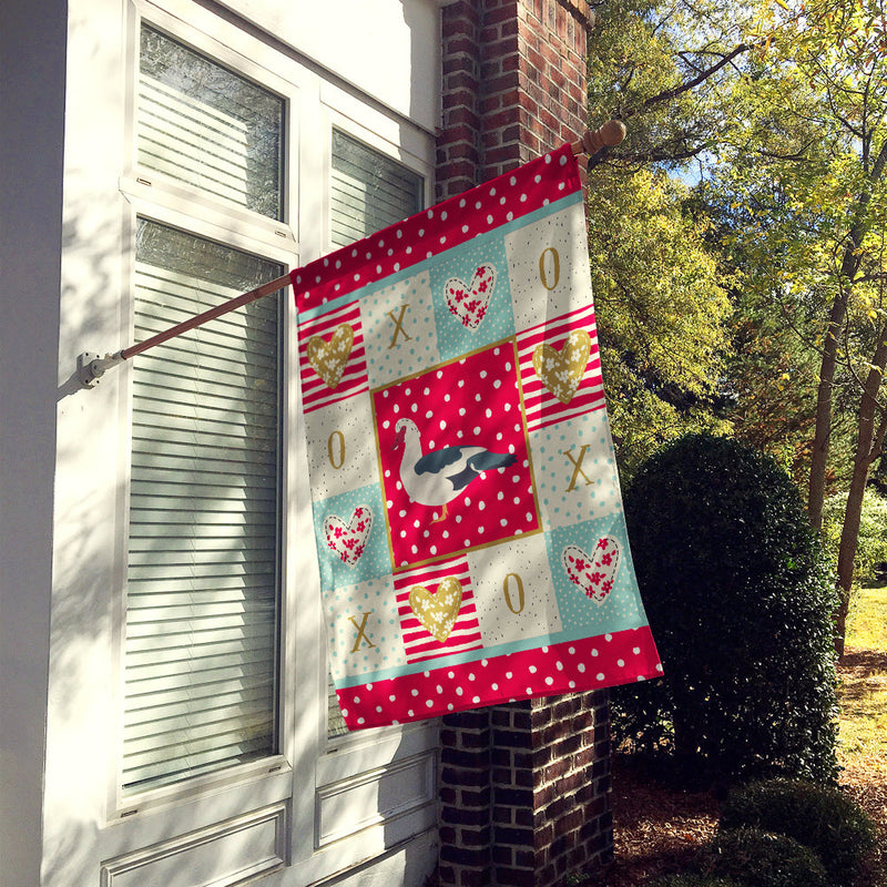 Muscovy Duck Love Flag Canvas House Size CK5291CHF