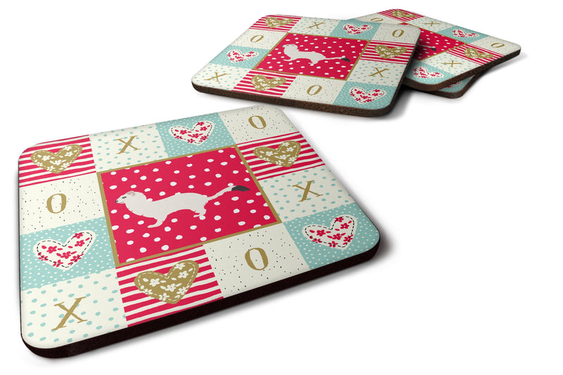 Stoat Short-tailed Weasel Love Coasters - Set of 4 Lightweight Foam, Absorbent Drink Coasters  CK5299FC