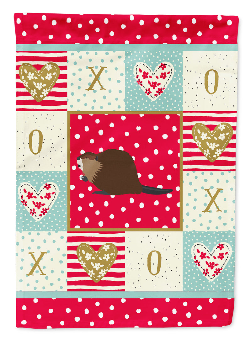 Eurasian Beaver Love Flag Canvas House Size CK5300CHF