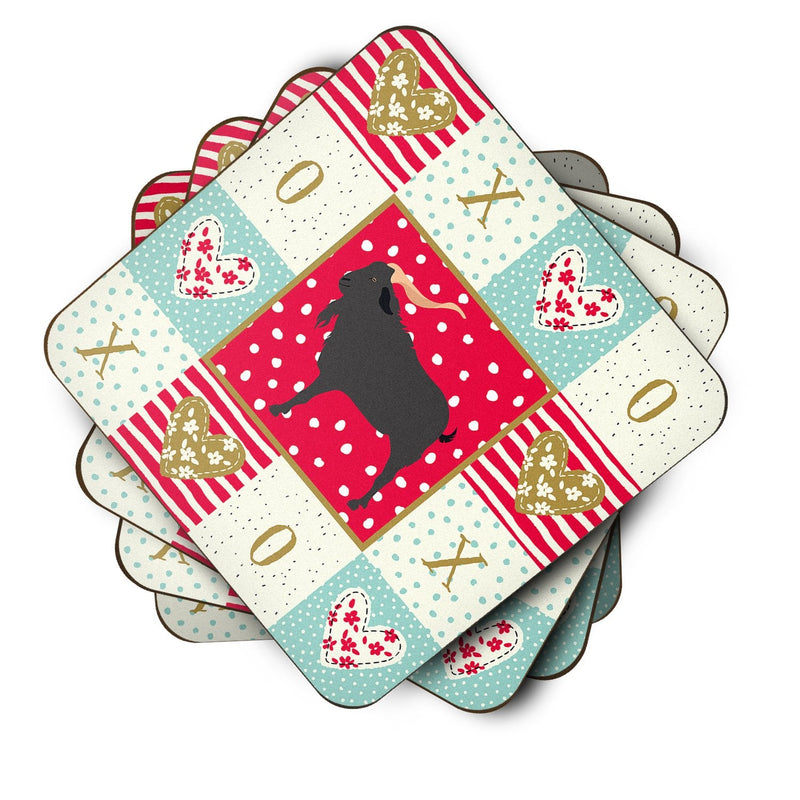 Verata Goat Love Coasters - Set of 4 Lightweight Foam, Absorbent Drink Coasters  CK5309FC