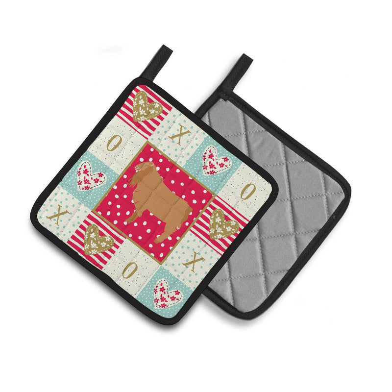 American Lamancha Goat Love Pair of Pot Holders CK5312PTHD