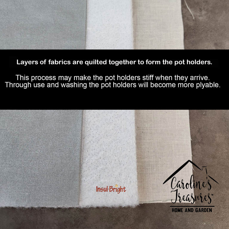 American Lamancha Goat Love Pot Holders - Set of 2 - Heat-Resistant Kitchen Essentials CK5312PTHD