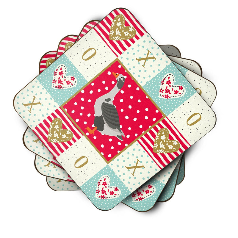 West of England Goose Love Coasters - Set of 4 Lightweight Foam, Absorbent Drink Coasters  CK5322FC