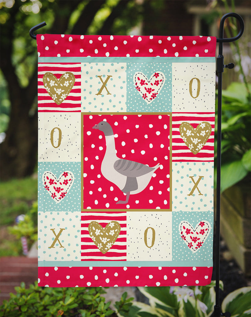 Buff Grey Back Goose Love Garden Flag – Decorative Outdoor Yard Flag CK5328GF