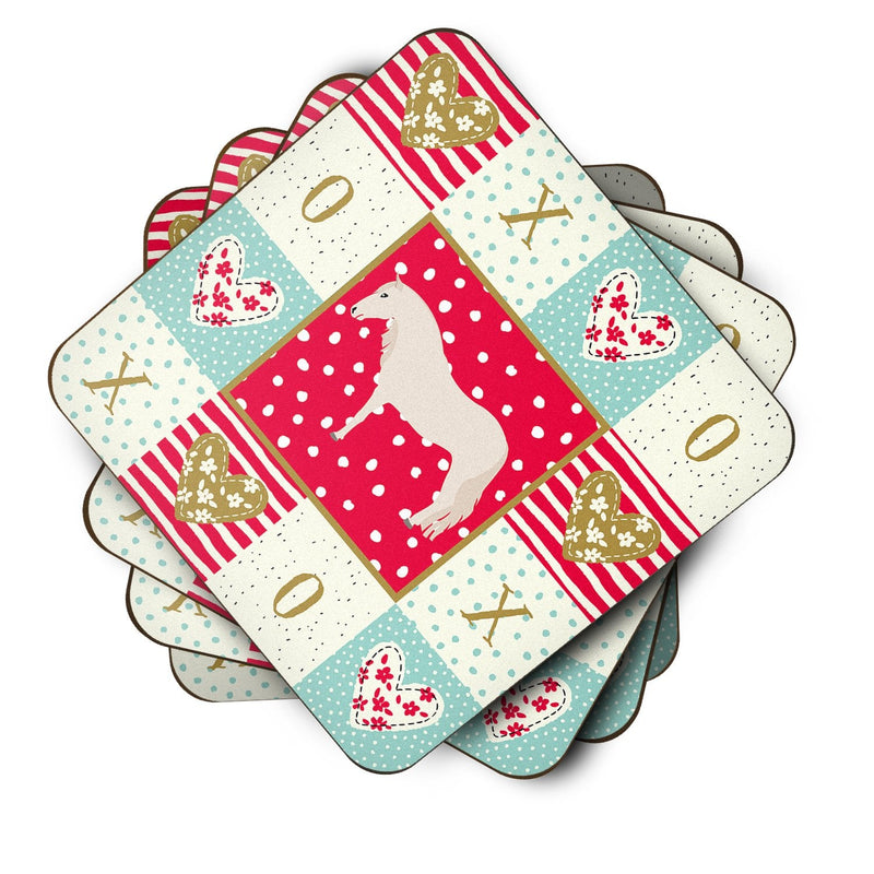 Paso Fino Horse Love Coasters - Set of 4 Lightweight Foam, Absorbent Drink Coasters  CK5332FC