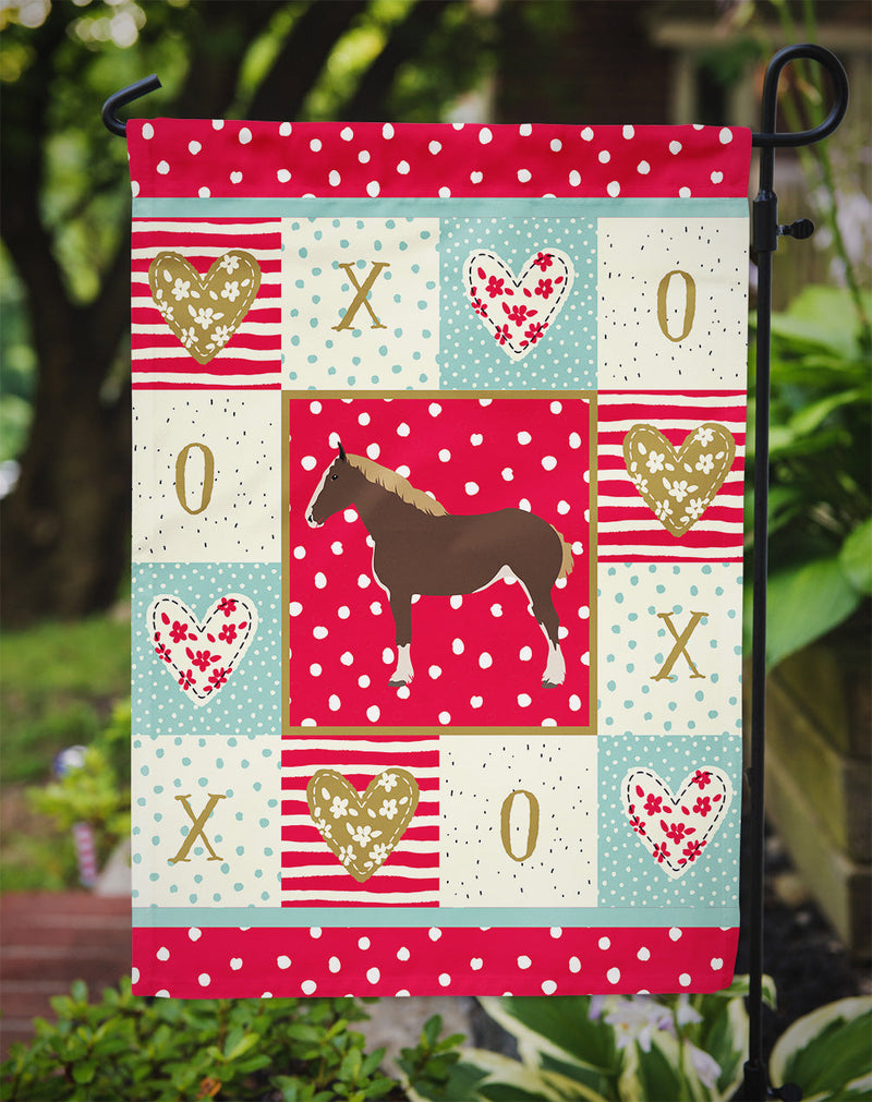 Percheron Horse Love Garden Flag – Decorative Outdoor Yard Flag CK5333GF