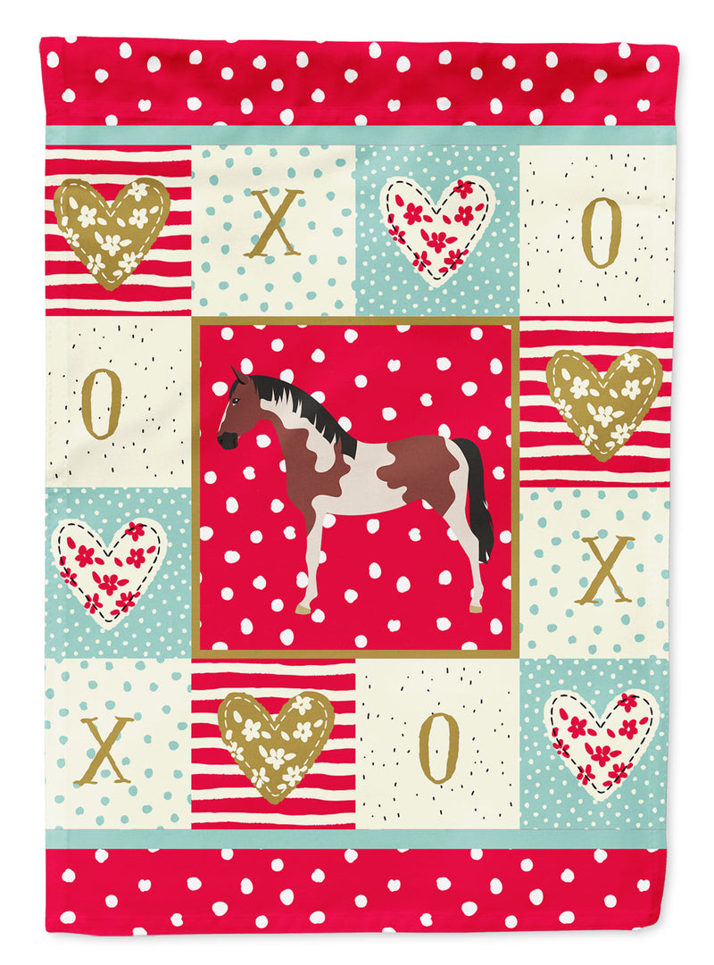 Pinto Horse Love Garden Flag – Decorative Outdoor Yard Flag CK5334GF