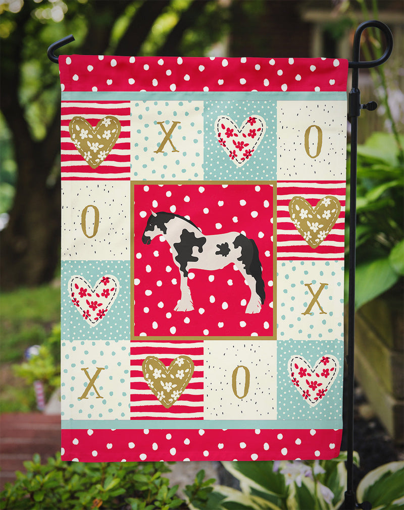 Cyldesdale Horse Love Garden Flag – Decorative Outdoor Yard Flag CK5339GF