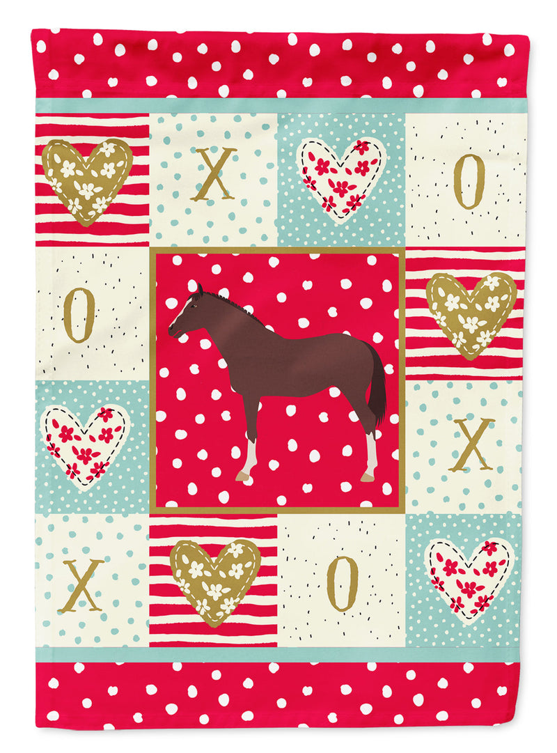 English Thoroughbred Horse Love Flag Garden Size CK5340GF