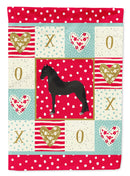 Friesian Horse Love Flag Canvas House Size CK5342CHF