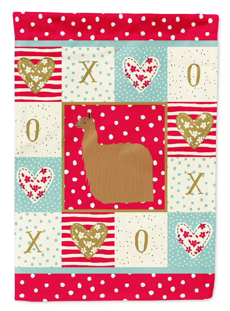 Alpaca Suri Love Flag Canvas House Size CK5347CHF