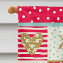 Indian Peacock Peafowl Love Flag Canvas House Size CK5352CHF