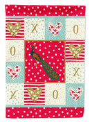 Indian Peacock Peafowl Love Flag Canvas House Size CK5352CHF