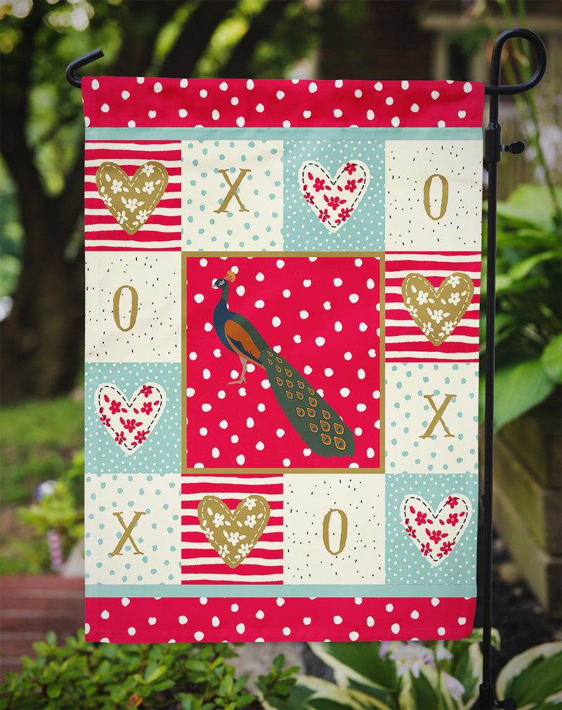 Indian Peacock Peafowl Love Garden Flag – Decorative Outdoor Yard Flag CK5352GF