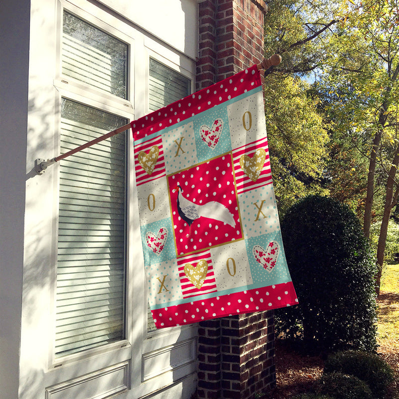 Silver Pheasant Love Flag Canvas House Size CK5356CHF