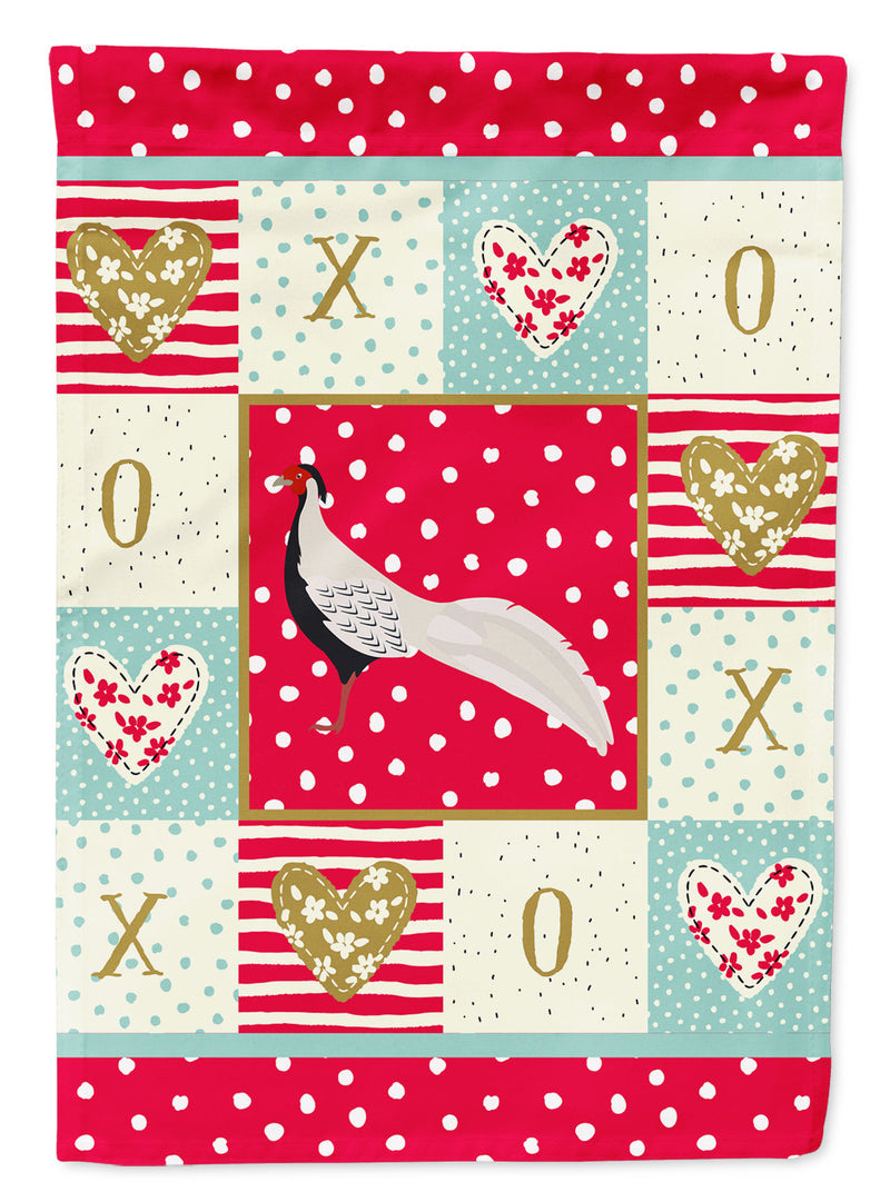Silver Pheasant Love Flag Canvas House Size CK5356CHF