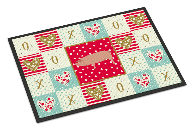 American Landrace Pig Love Doormat - 18x27 Decorative Floor Mat – Indoor/Outdoor Rug with Artistic Flair CK5359MAT