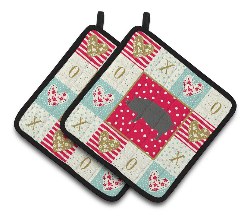 Berkshire Pig Love Pair of Pot Holders CK5360PTHD