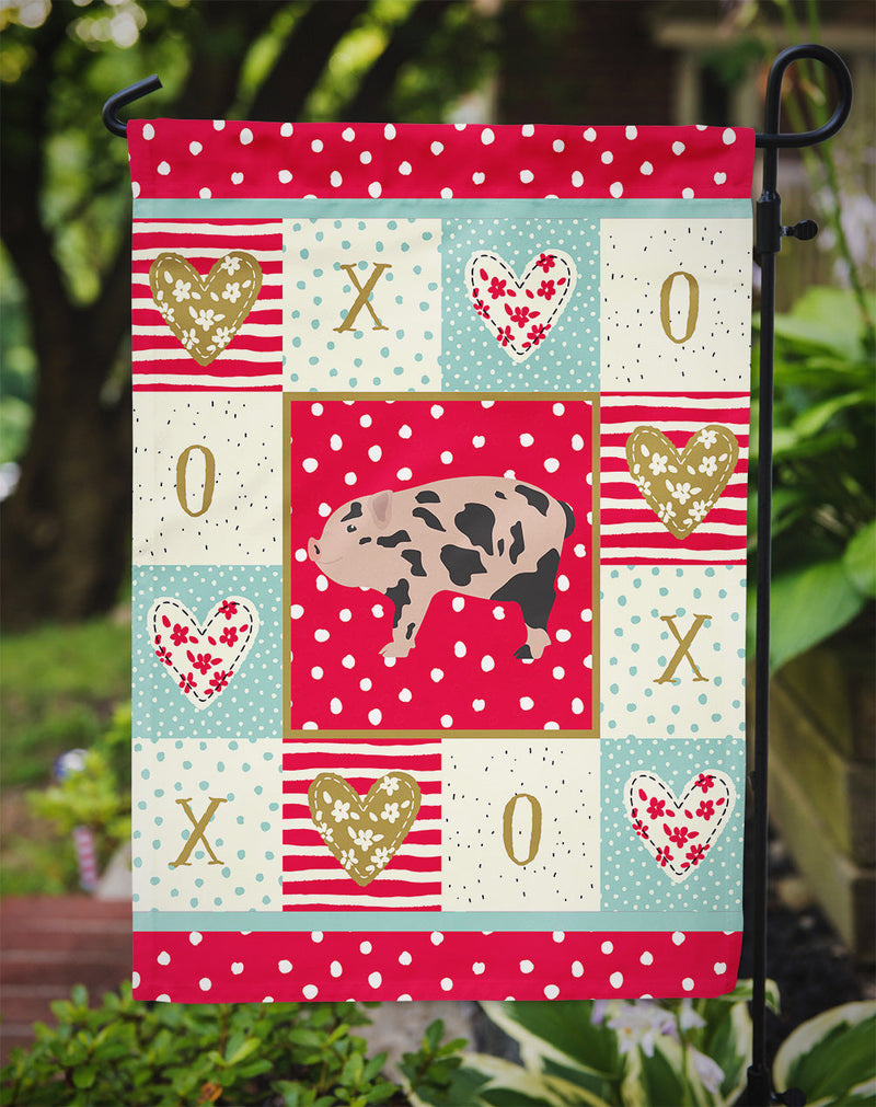 Mini Miniature Pig Love Garden Flag – Decorative Outdoor Yard Flag CK5362GF
