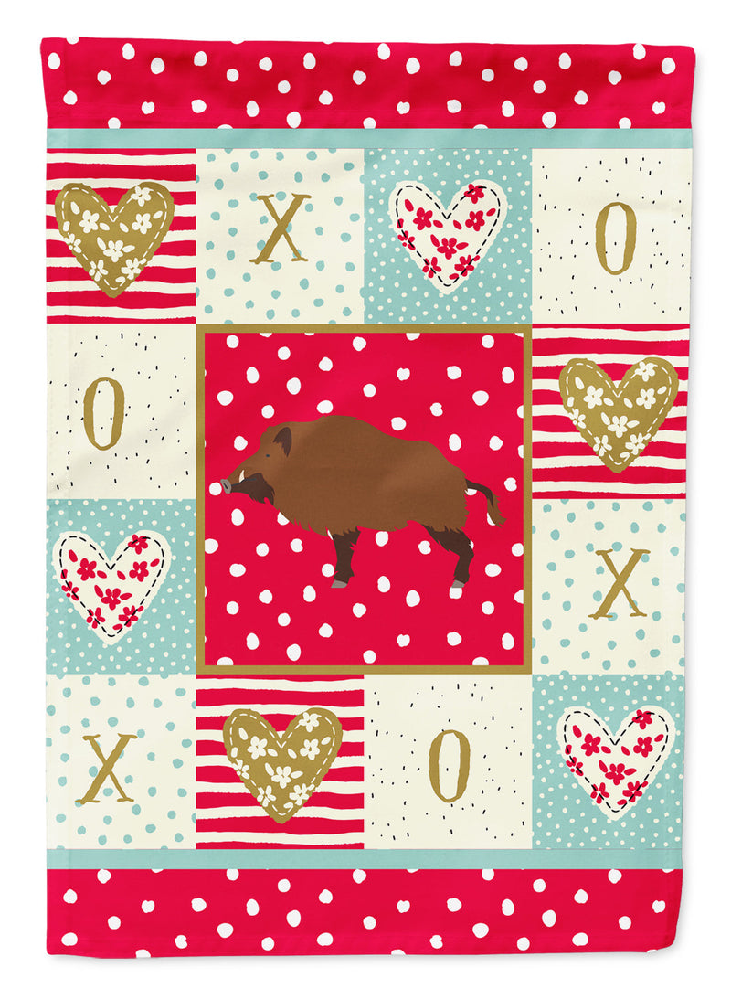 Wild Boar Pig Love Flag Garden Size CK5363GF