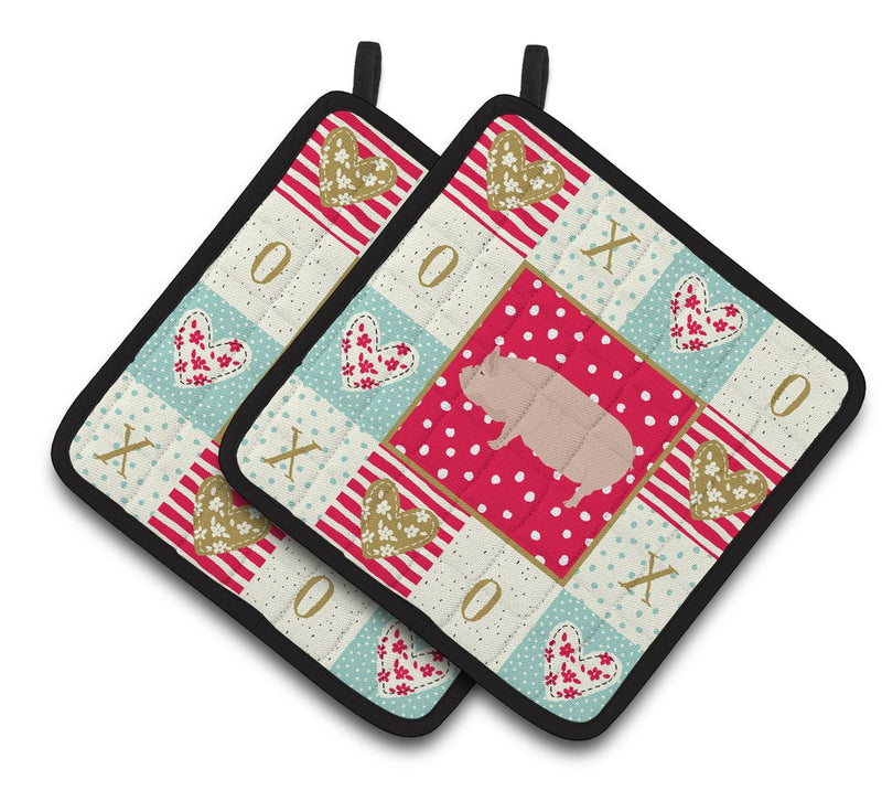 Welsh Pig Love Pair of Pot Holders CK5364PTHD