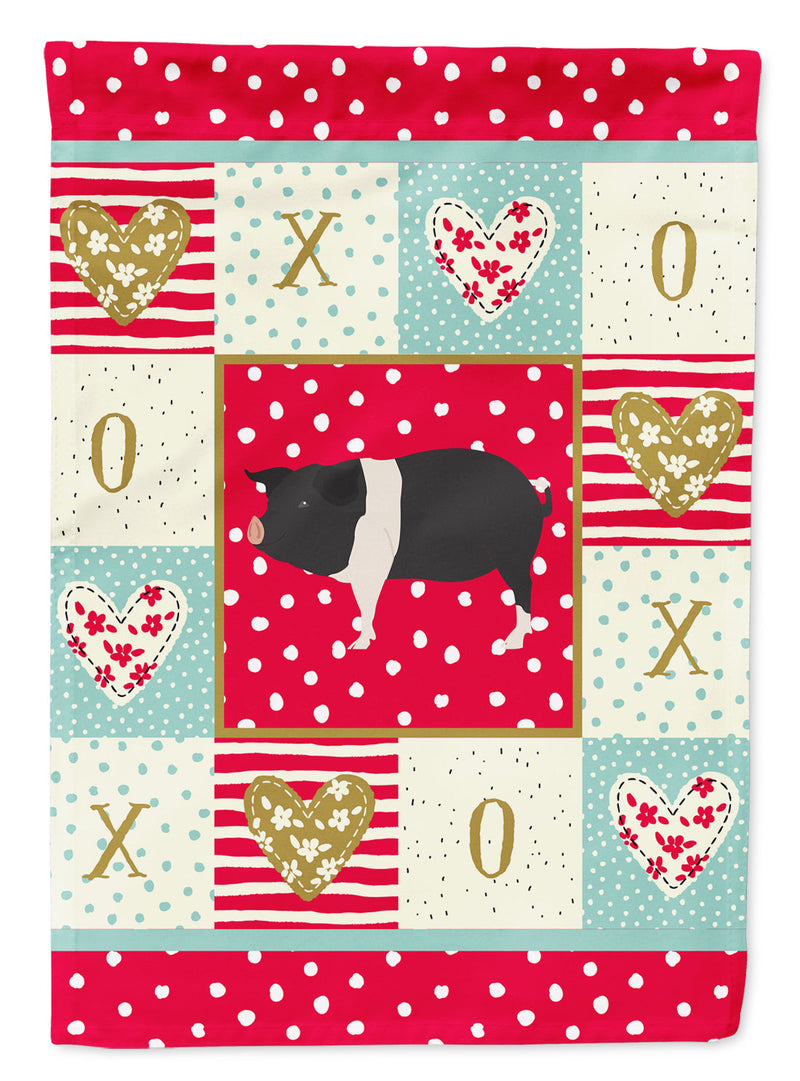 Hampshire Pig Love Garden Flag – Decorative Outdoor Yard Flag CK5366GF