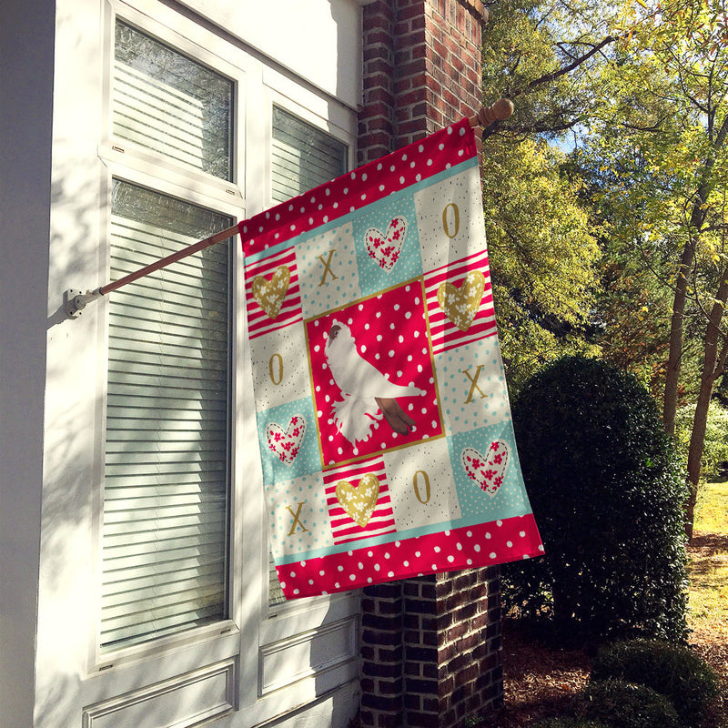 German Helmet Pigeon Love Flag Canvas House Size CK5371CHF