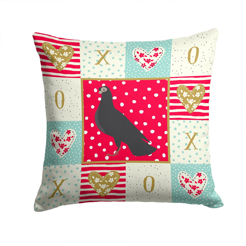 Budapest Highflyer Pigeon Love Throw Pillow - 14x14 Decorative Pillow – Art for Your Home & Patio CK5374PW1414