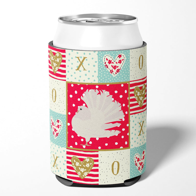 Silver Fantail Pigeon Love Can or Bottle Hugger CK5377CC