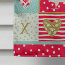 Silver Fantail Pigeon Love Flag Canvas House Size CK5377CHF