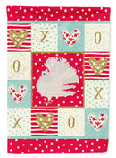 Silver Fantail Pigeon Love Flag Canvas House Size CK5377CHF