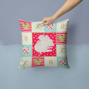 Silver Fantail Pigeon Love Throw Pillow - 14x14 Decorative Pillow – Art for Your Home & Patio CK5377PW1414