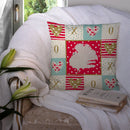 Silver Fantail Pigeon Love Throw Pillow - 14x14 Decorative Pillow – Art for Your Home & Patio CK5377PW1414